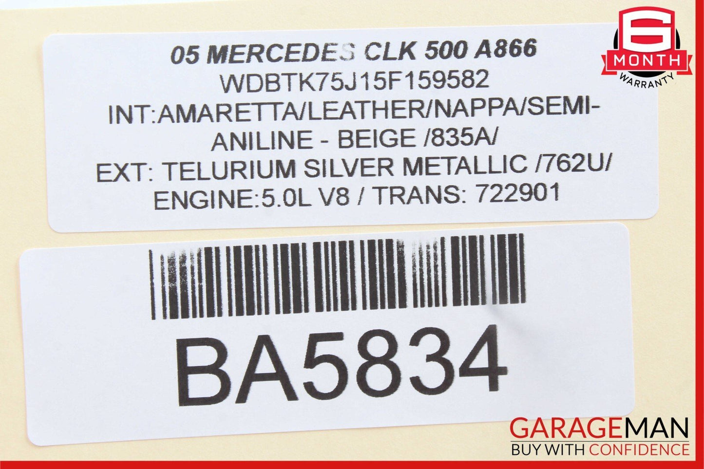 03-08 Mercedes R230 SL500 Right ESP Off Console Switch Control Blank Filler