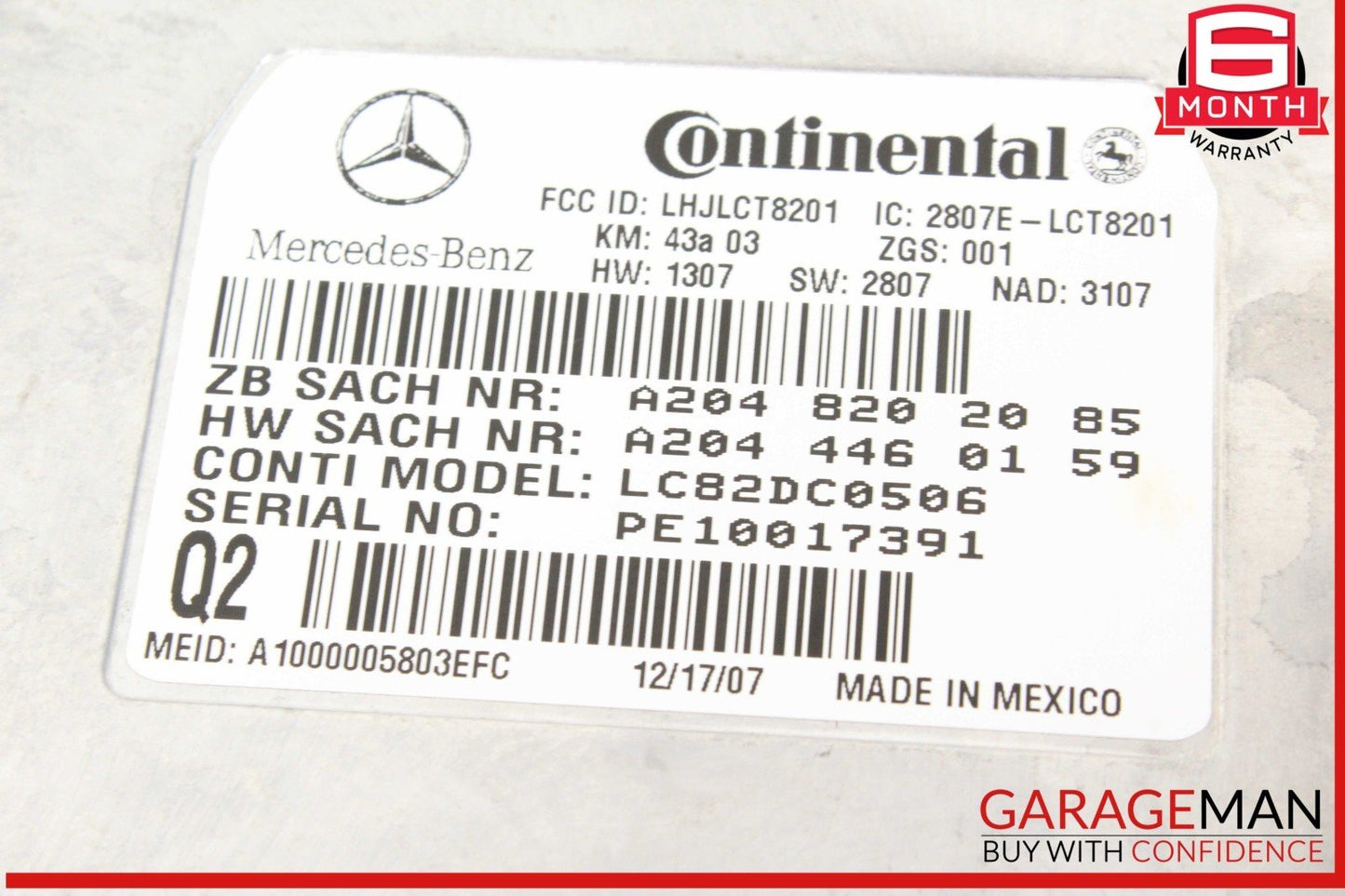Mercedes R171 SLK280 ML350 Voice Communication Control Module 2048202085 OEM