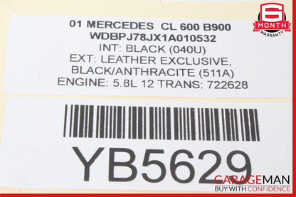 00-06 Mercedes W215 CL600 Passenger Bag Coupe A2158600905
