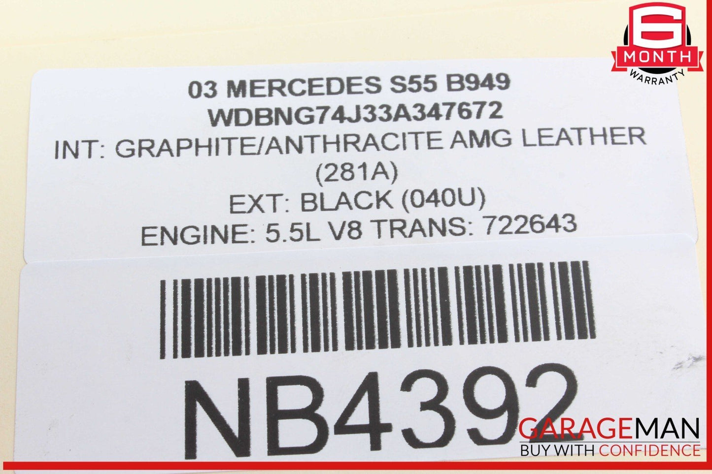 00-06 Mercedes W220 S55 AMG Front Right / Left Side Transverse Lower Control Arm