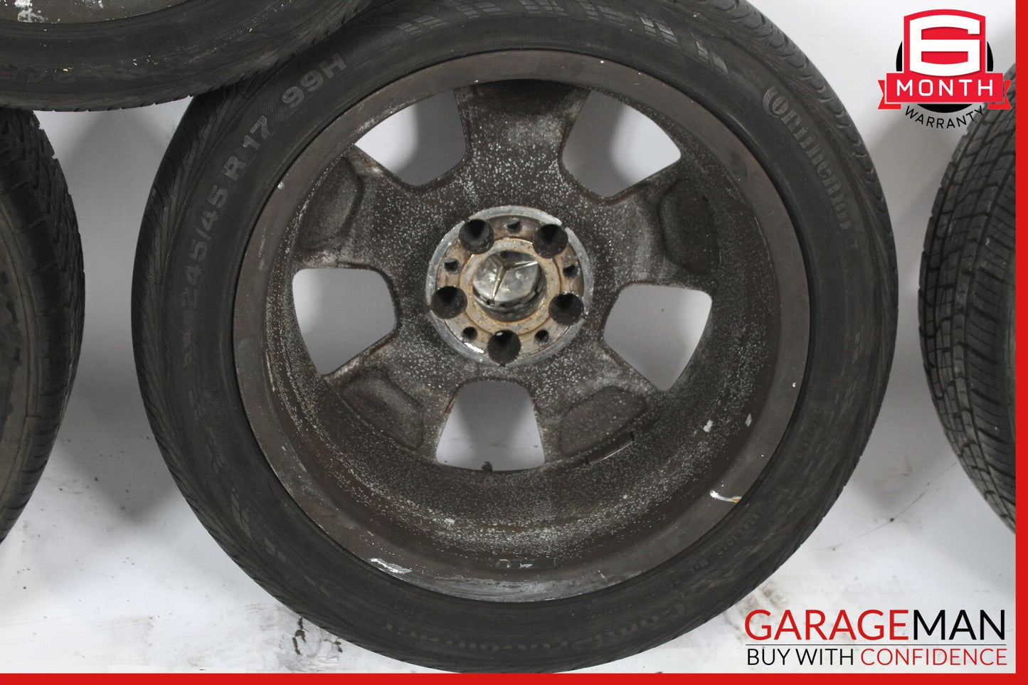 Mercedes R129 SL500 300SL 8.25 x 17 17" Wheel Rims Set Silver 1294011202 OEM