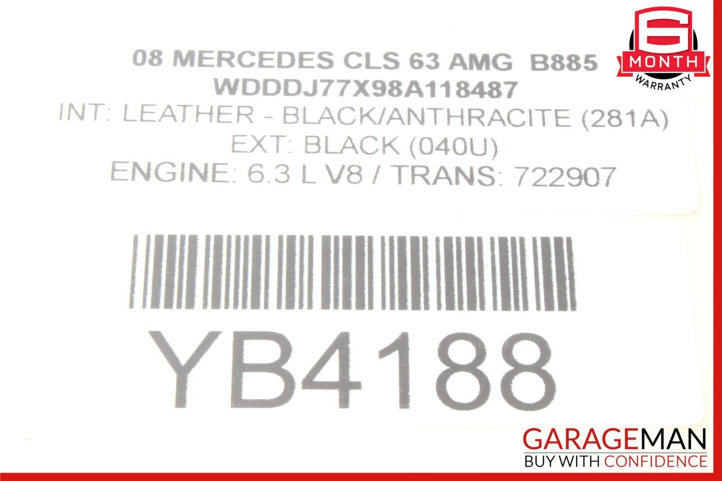 01-11 Mercedes W219 CLS63 AMG CLS500 Trunk Lock Latch Mechanism 1717500085 OEM