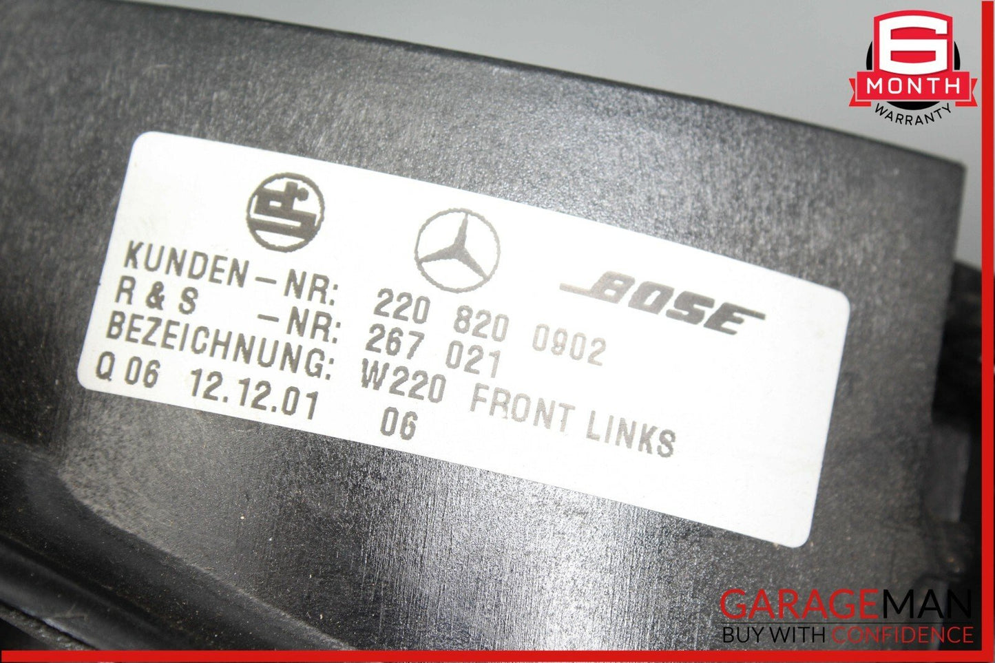 00-06 Mercedes W220 S430 S600 Front Left Side Door Audio Sound Speaker OEM