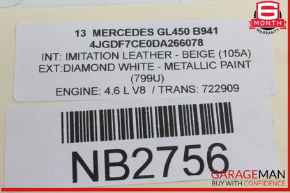 07-19 Mercedes X166 GL450 GL550 GL350 Rear 3rd Third Row Seat Motor OEM