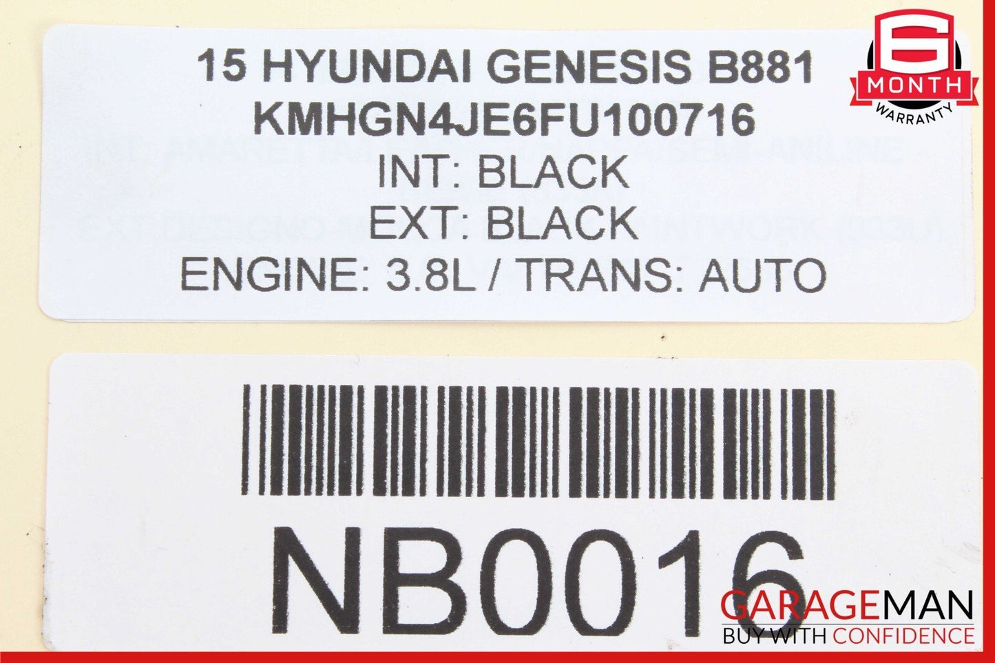 13-16 Hyundai Genesis Front Left Driver Side Axle Shaft OEM