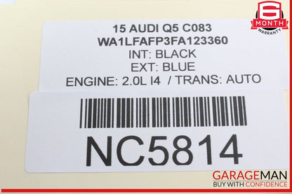 13-17 Audi Q5 Rear Trunk Release Handle w/ Back Up View Camera 5N0827566AA