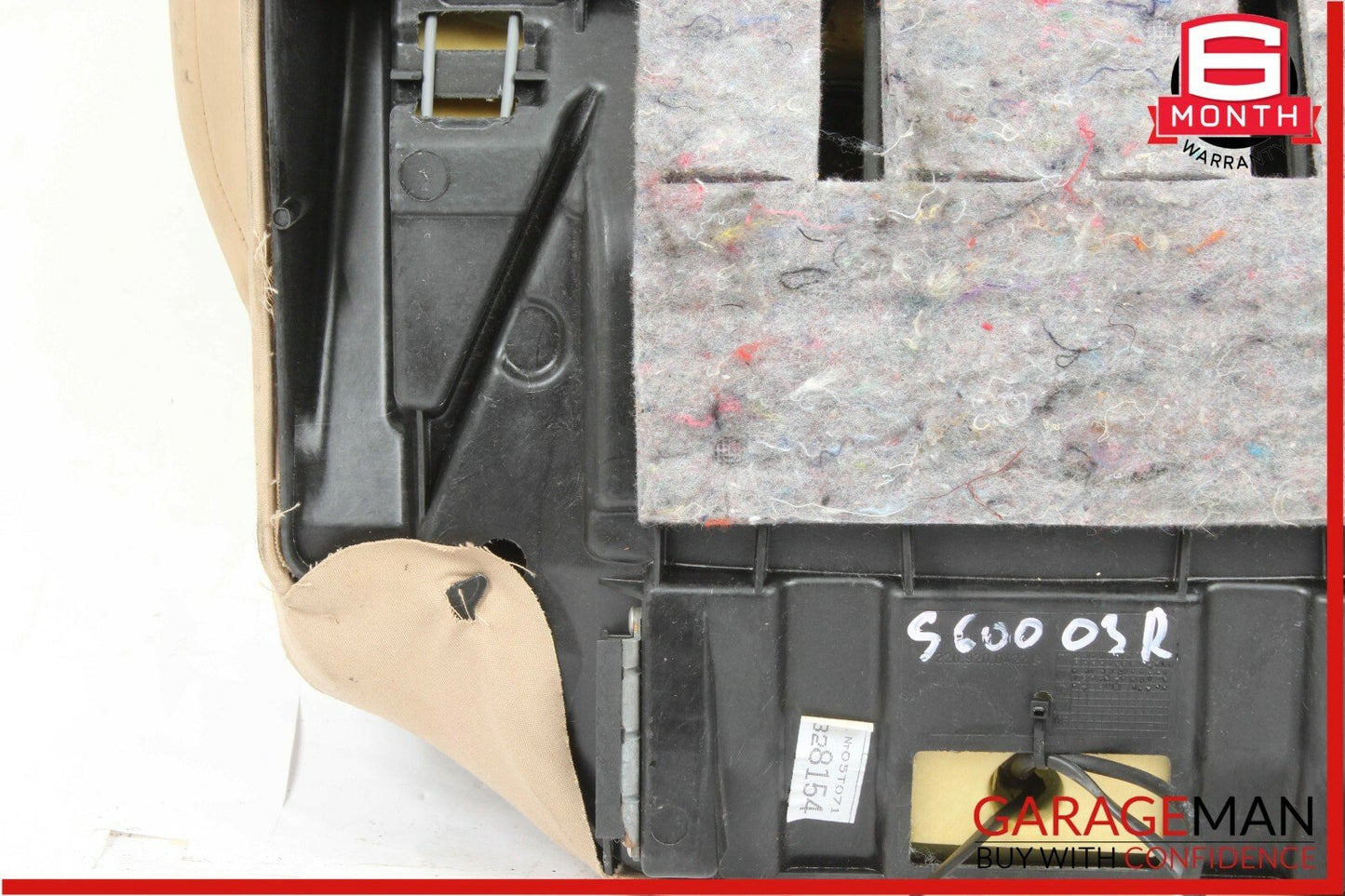 03-06 Mercedes W220 S600 Rear Right Side Lower Bottom Seat Cushion 2209200422