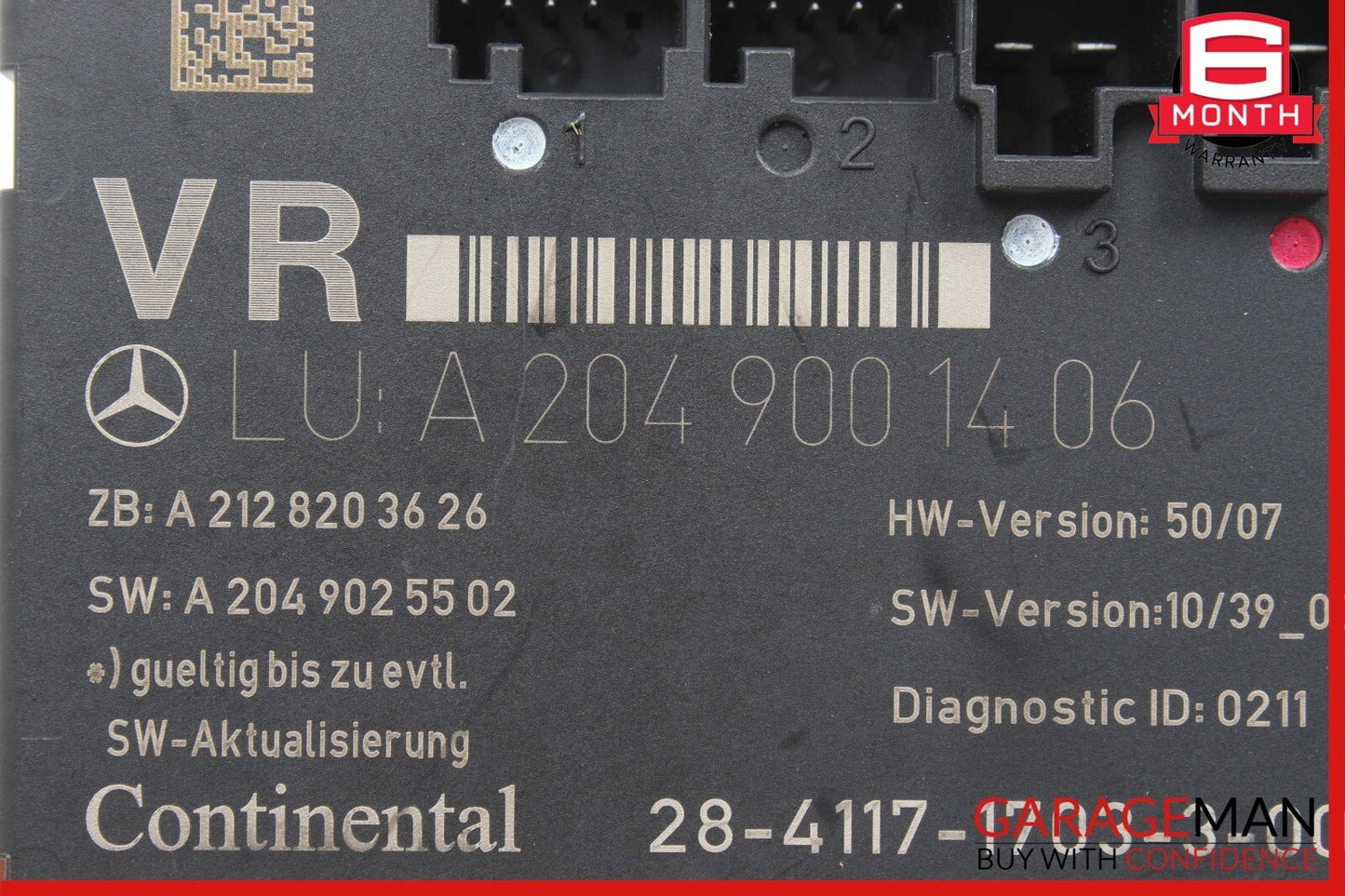 12-15 Mercedes W204 C250 C350 Coupe Front Right Side Door Control Module Unit