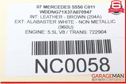 07-13 Mercedes W221 S550 S400 Rear Right or Left Side Door Control Module OEM