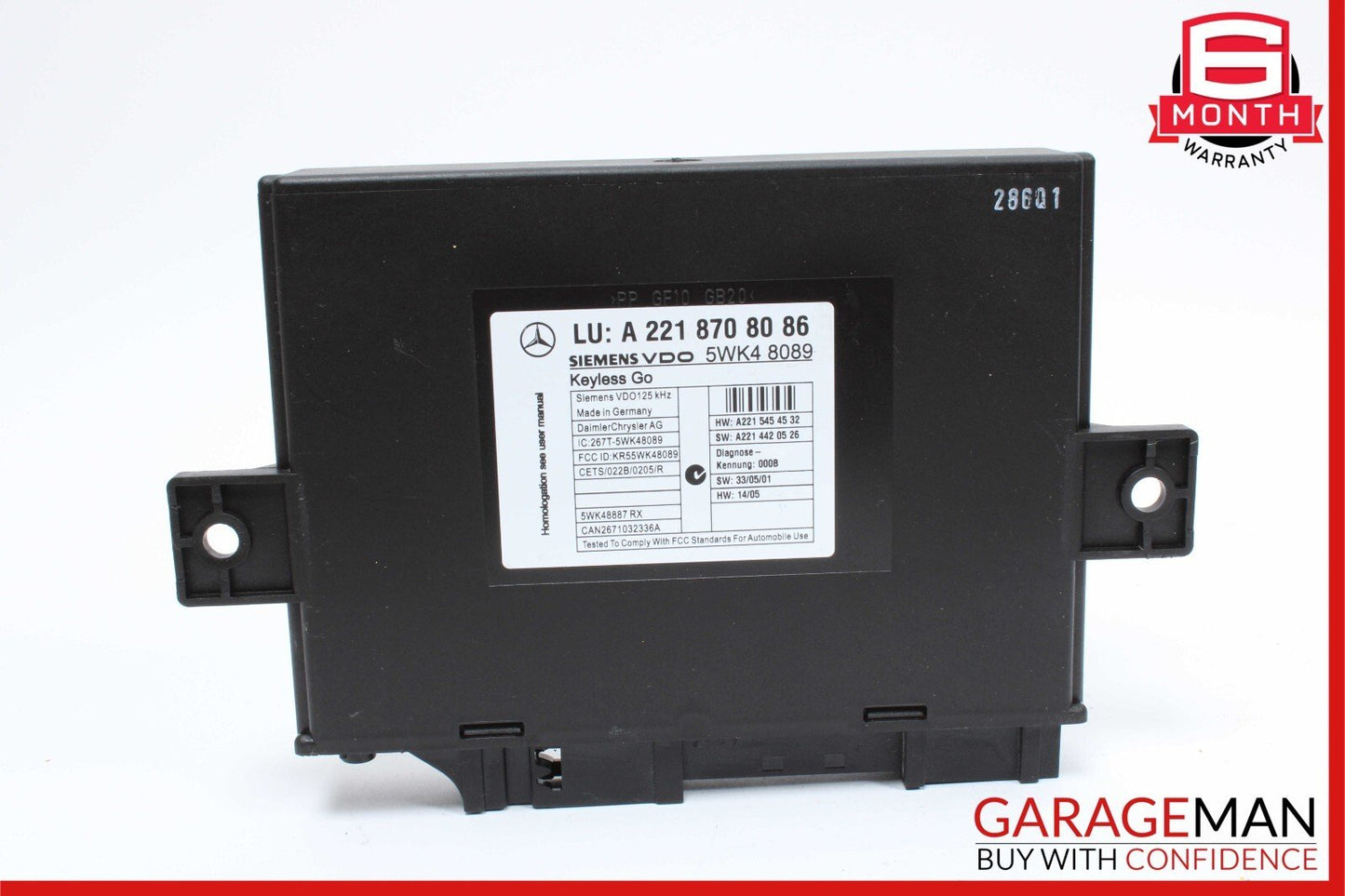 07-10 Mercedes W221 S550 CL550  Keyless Go Control Module 2218708086 OEM
