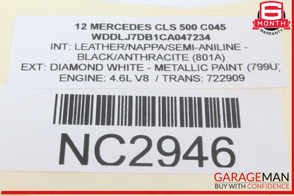 08-14 Mercedes W218 CLS500 C250 E350 Rear Right Door Lock Latch Actuator OEM