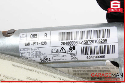 08-14 Mercedes W204 C300 C250 Right Side Roof Curtain Airbag Air Bag OEM