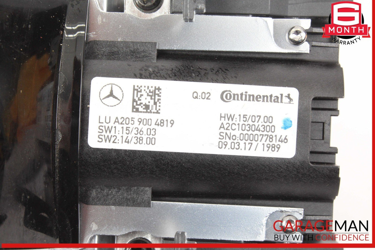 15-20 Mercedes W205 C300 Center Console Multi Function Switch Control OEM