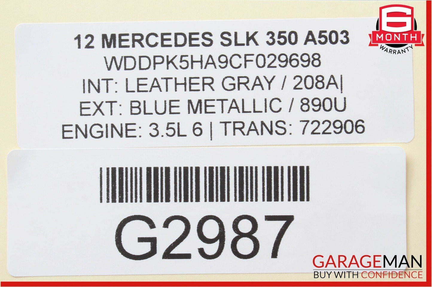 12-16 Mercedes R172 SLK350 Park Parking Assist Parktronic Control Module Unit