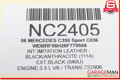 03-09 Mercedes W203 C350 Sport Front Left Headlight Impact Sensor Bracket OEM