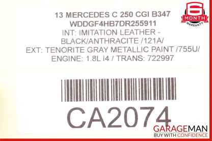 08-14 Mercedes W204 C250 C350 Front Left Side Door Panel Tweeter Cover Black OEM