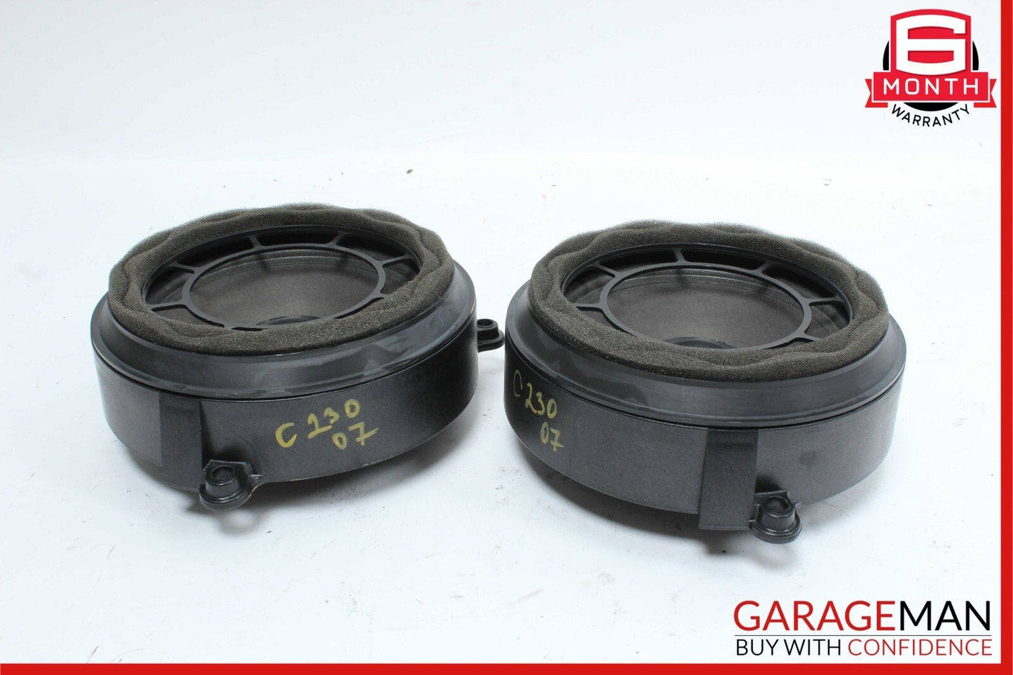 01-07 Mercedes W203 C230 Front Right & Left Side Door Audio Speaker Set of 2 OEM