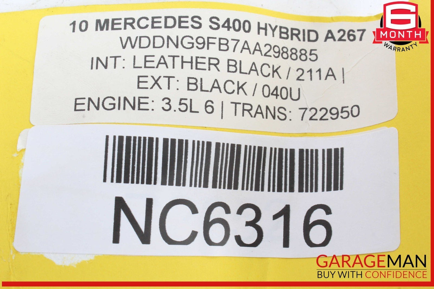 07-13 Mercedes W221 S400 Hybrid Front Right Passenger Side Exterior Door Handle