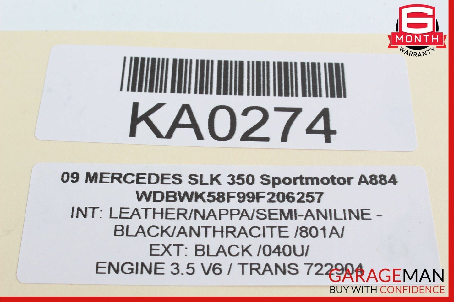 05-11 Mercedes R171 SLK280 SLK350 Air AC Vent Dash Left or Right Side Black OEM