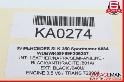 05-11 Mercedes R171 SLK280 SLK350 Air AC Vent Dash Left or Right Side Black OEM