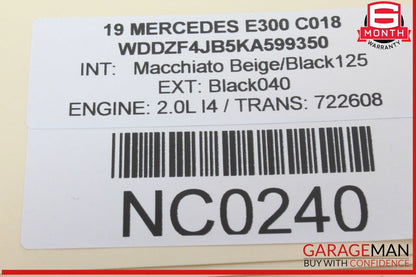 19-23 Mercedes W213 E300 Front Right Passenger Side Door Control Module Unit