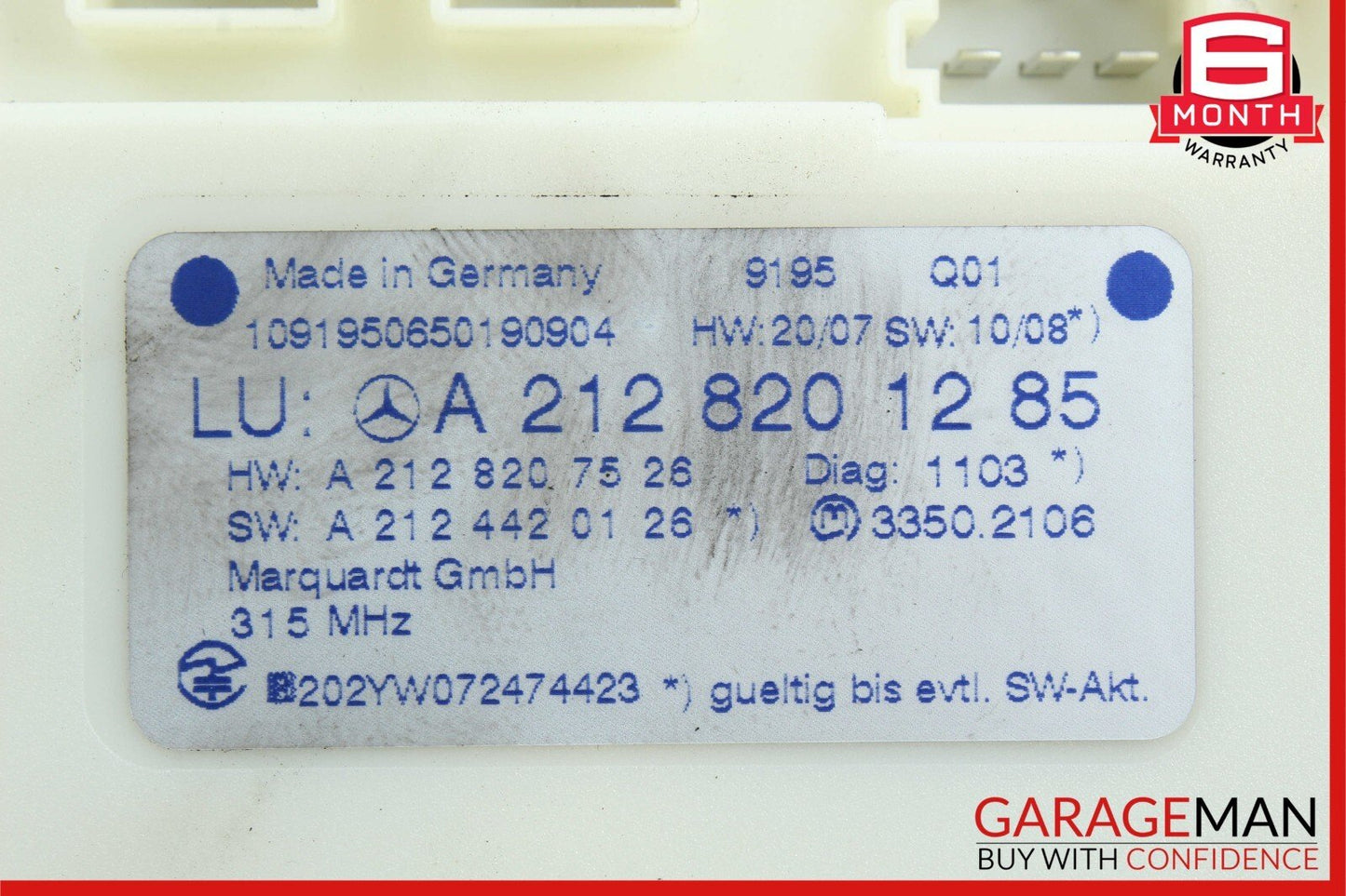 08-16 Mercedes E550 GLK350 C250 Keyless Go Entry Control Module 2128201285 OEM