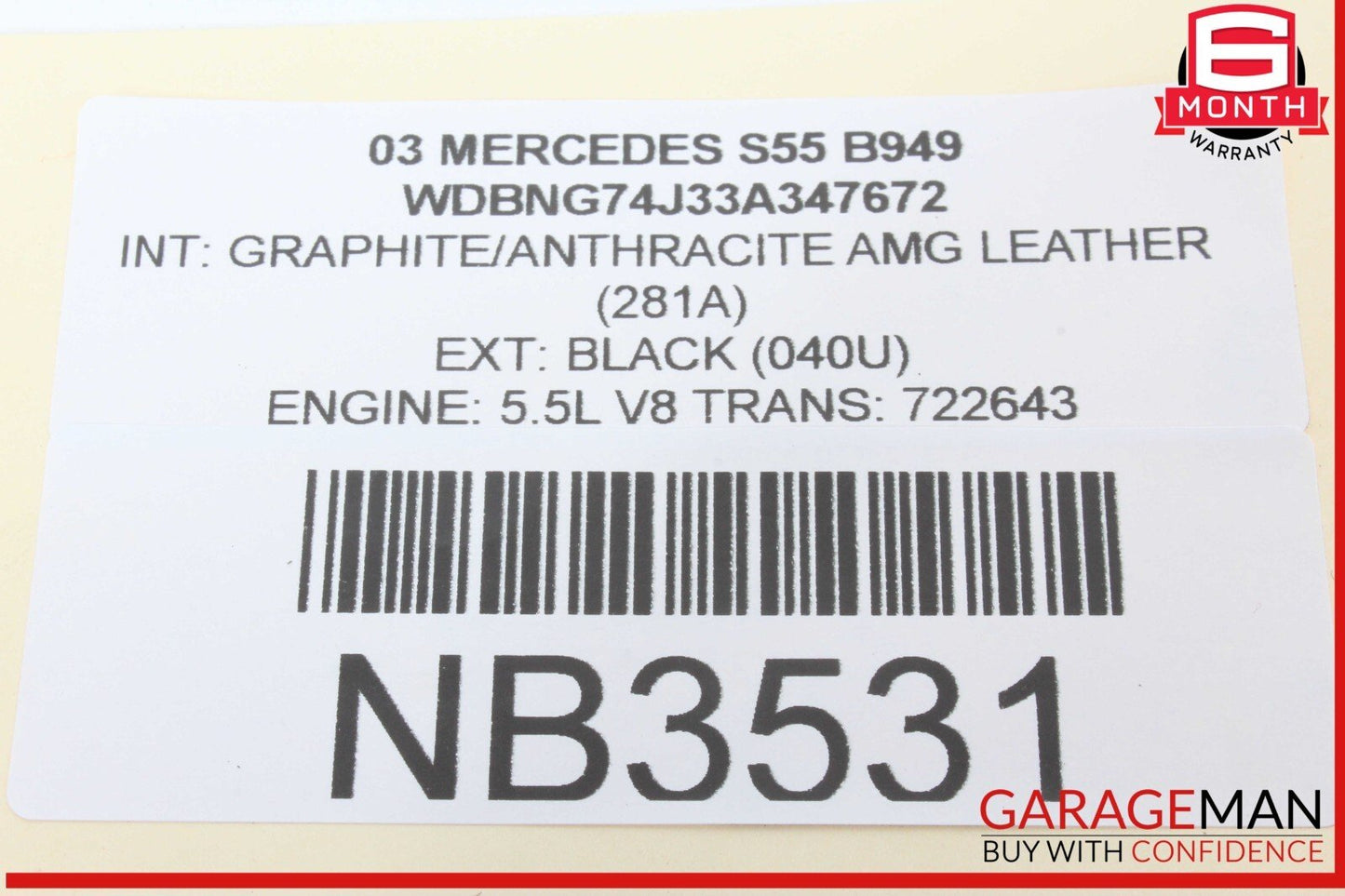 00-06 Mercedes W220 S55 AMG S500 Rear Left Seat Control Switch 2208212379 OEM