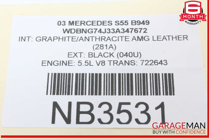 00-06 Mercedes W220 S55 AMG S500 Rear Left Seat Control Switch 2208212379 OEM