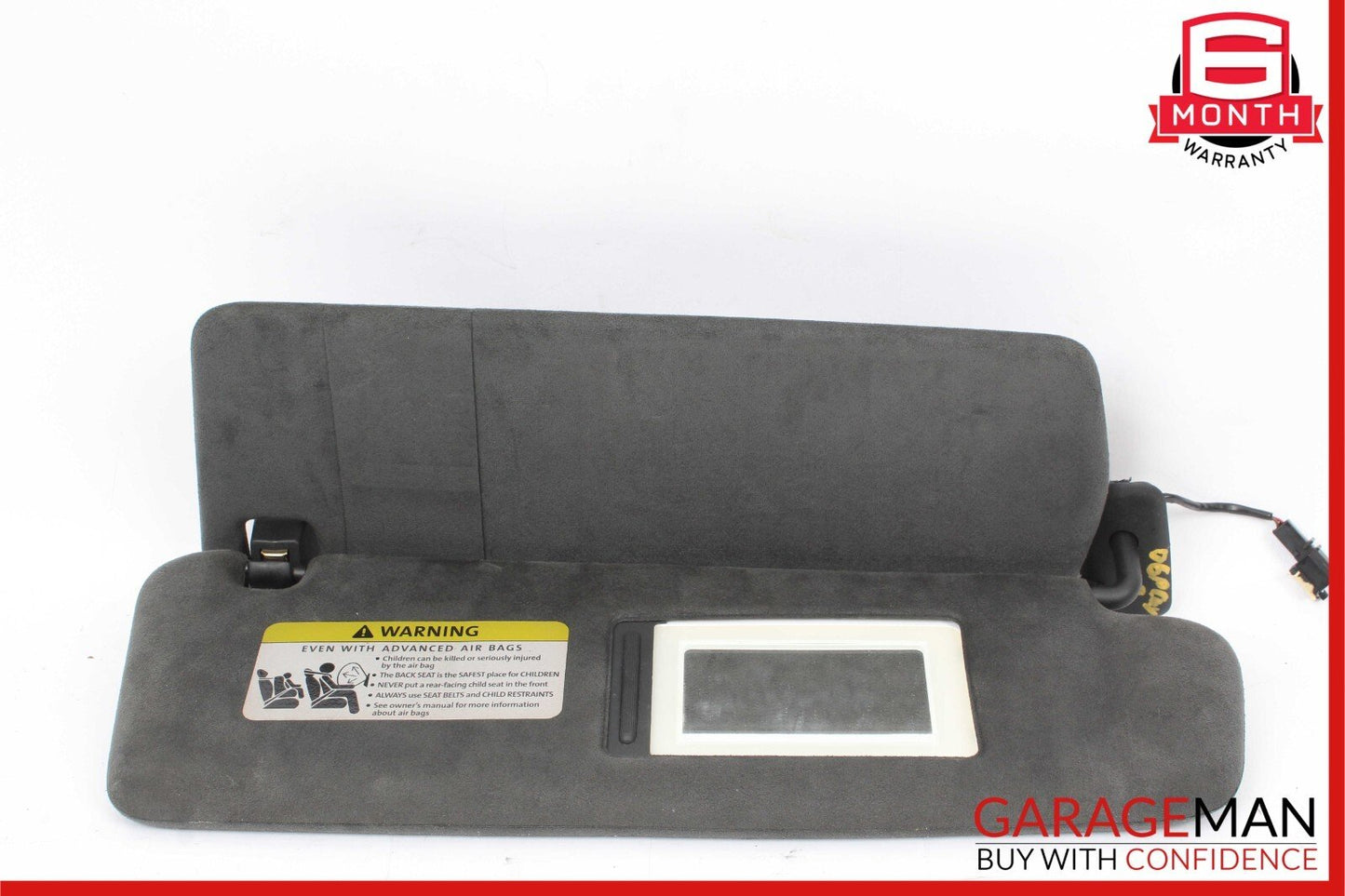 03-10 Porsche Cayenne Turbo Front Right Side Sunvisor Sun Visor Shade Black OEM