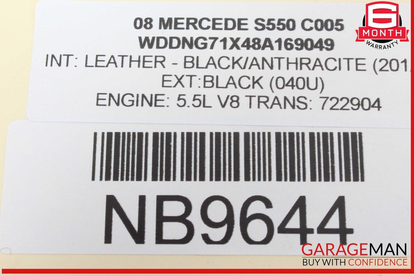 07-14 Mercedes W221 S550 CL600 Trunk Seat Lumbar Vacuum Pump 2218000248 OEM
