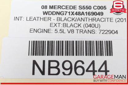 07-14 Mercedes W221 S550 CL600 Trunk Seat Lumbar Vacuum Pump 2218000248 OEM