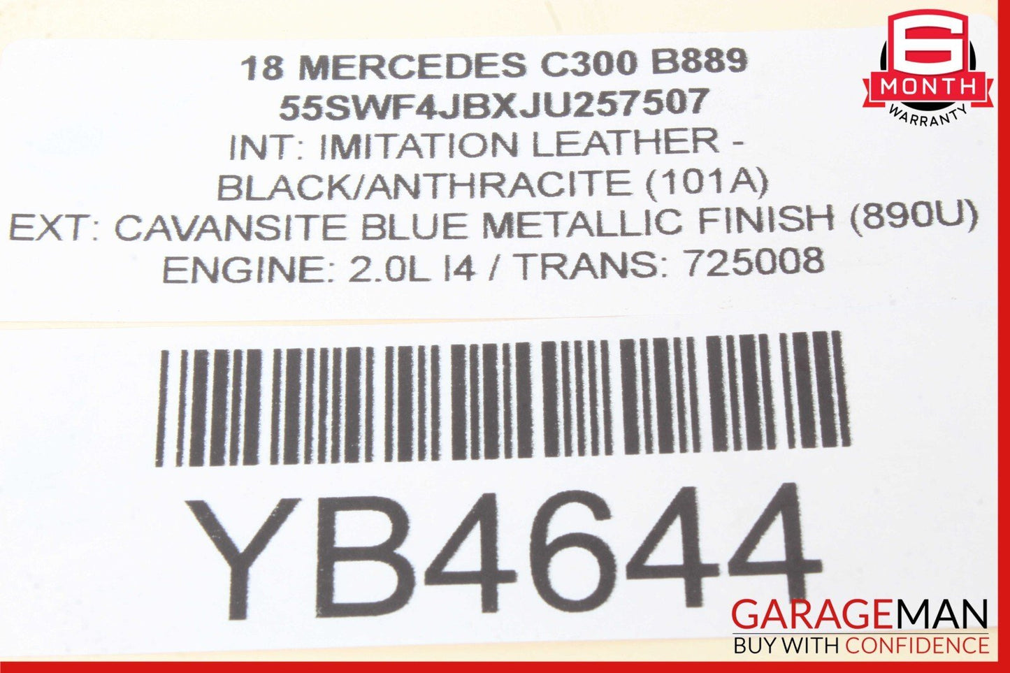 15-18 Mercedes W205 C300 C63 AMG Rear Left Side Door Window Regulator Motor OEM