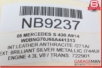 00-06 Mercedes W220 S430 S500 Front Left Driver Side Exterior Door Handle OEM