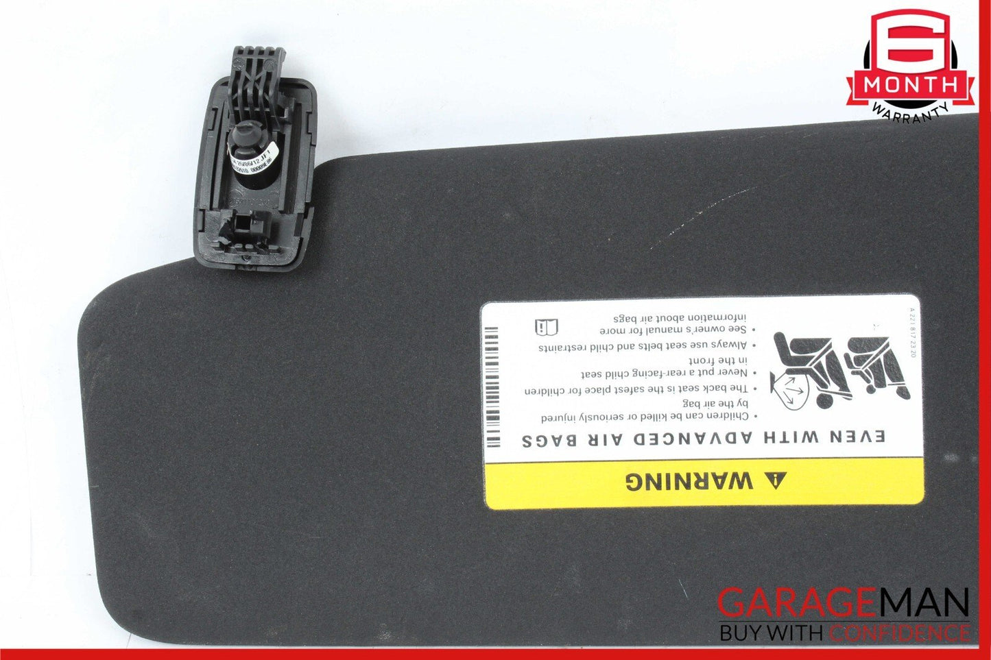08-14 Mercedes W204 C250 Front Right Passenger Sun Visor Sunvisor Shade Black