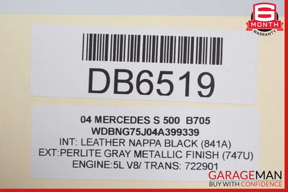 03-06 Mercedes W220 S500 Front Left or Right Side Top Upper Seat Cushion OEM