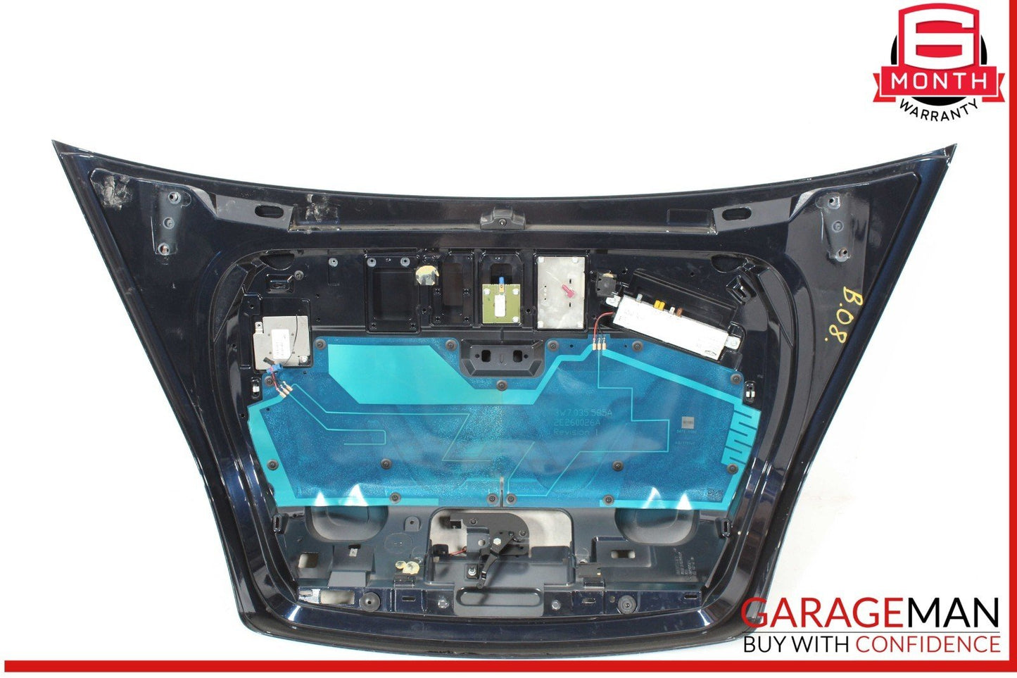07-12 Bentley Continental GTC Convertible Trunk Lid Panel Assembly Blue OEM