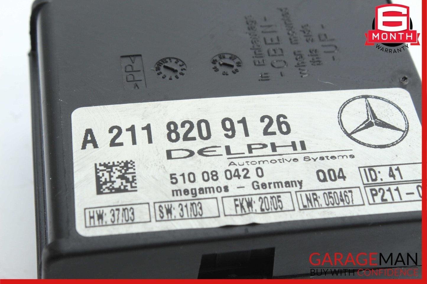 Mercedes SL500 SLK280 CL500 S430 E320 CLK500 Anti Theft Alarm Module Unit