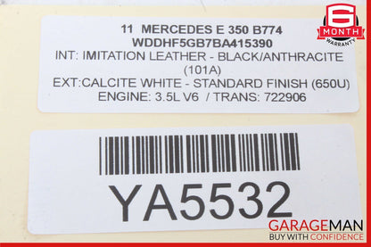 08-18 Mercedes W212 E350 CLS400 CLS550 Rear Right Side Door Lock Latch Actuator