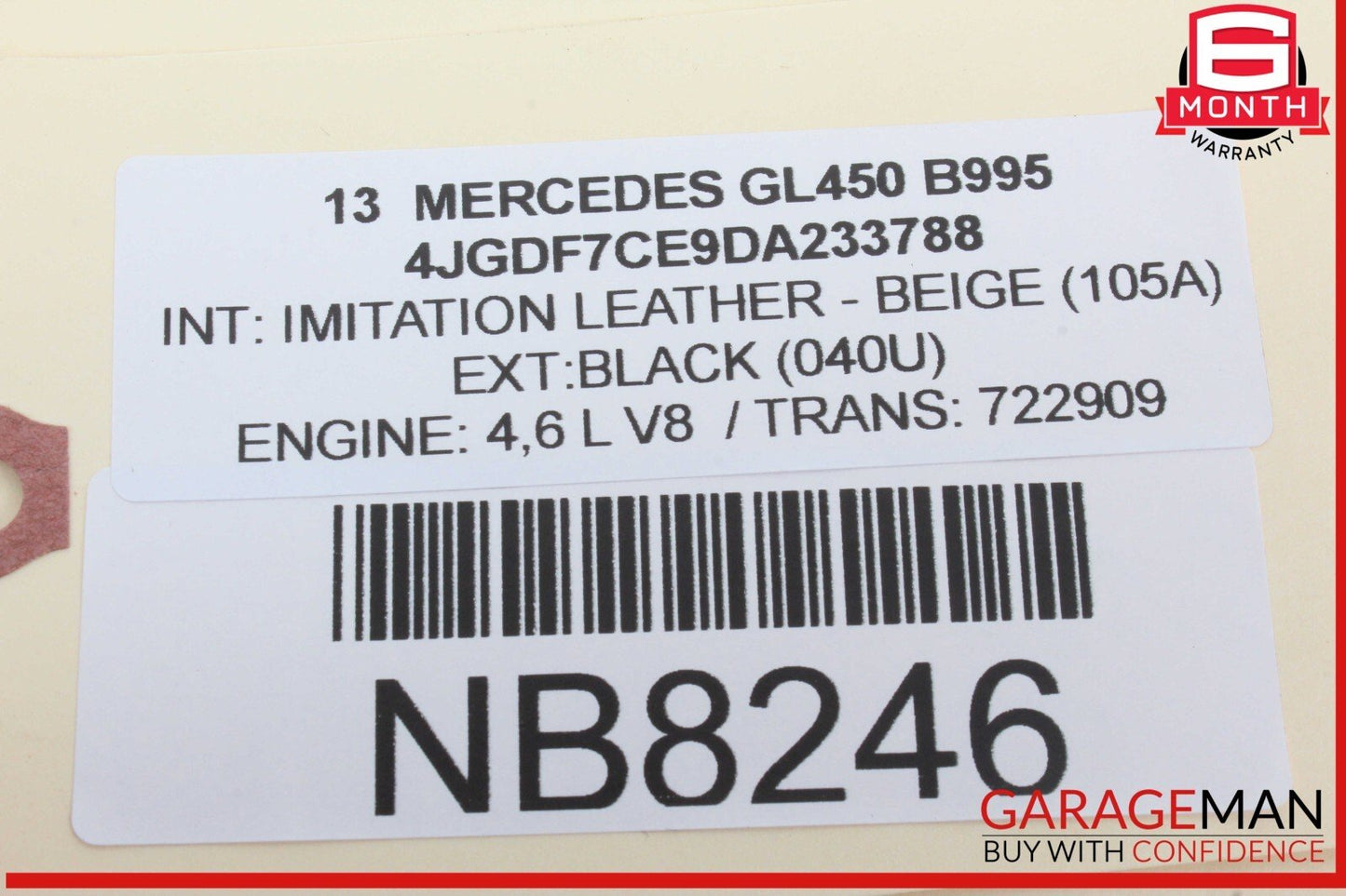 12-16 Mercedes X166 GL450 Hand Parking Brake Control Module Unit OEM