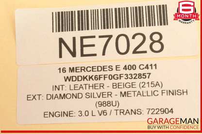 13-20 Mercedes W212 E400 GL450 CLA250 SL550 Keyless Go Entry Control Module OEM