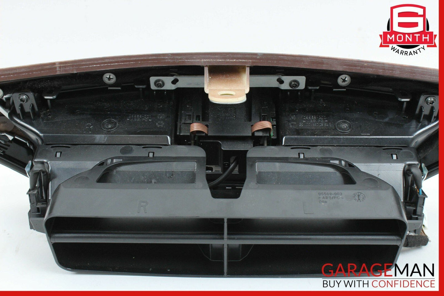 07-09 Mercedes W221 S550 Dash Dashboard Center Trim Bezel Air Vent Assembly Wood