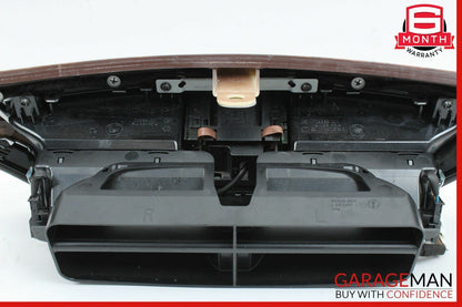 07-09 Mercedes W221 S550 Dash Dashboard Center Trim Bezel Air Vent Assembly Wood