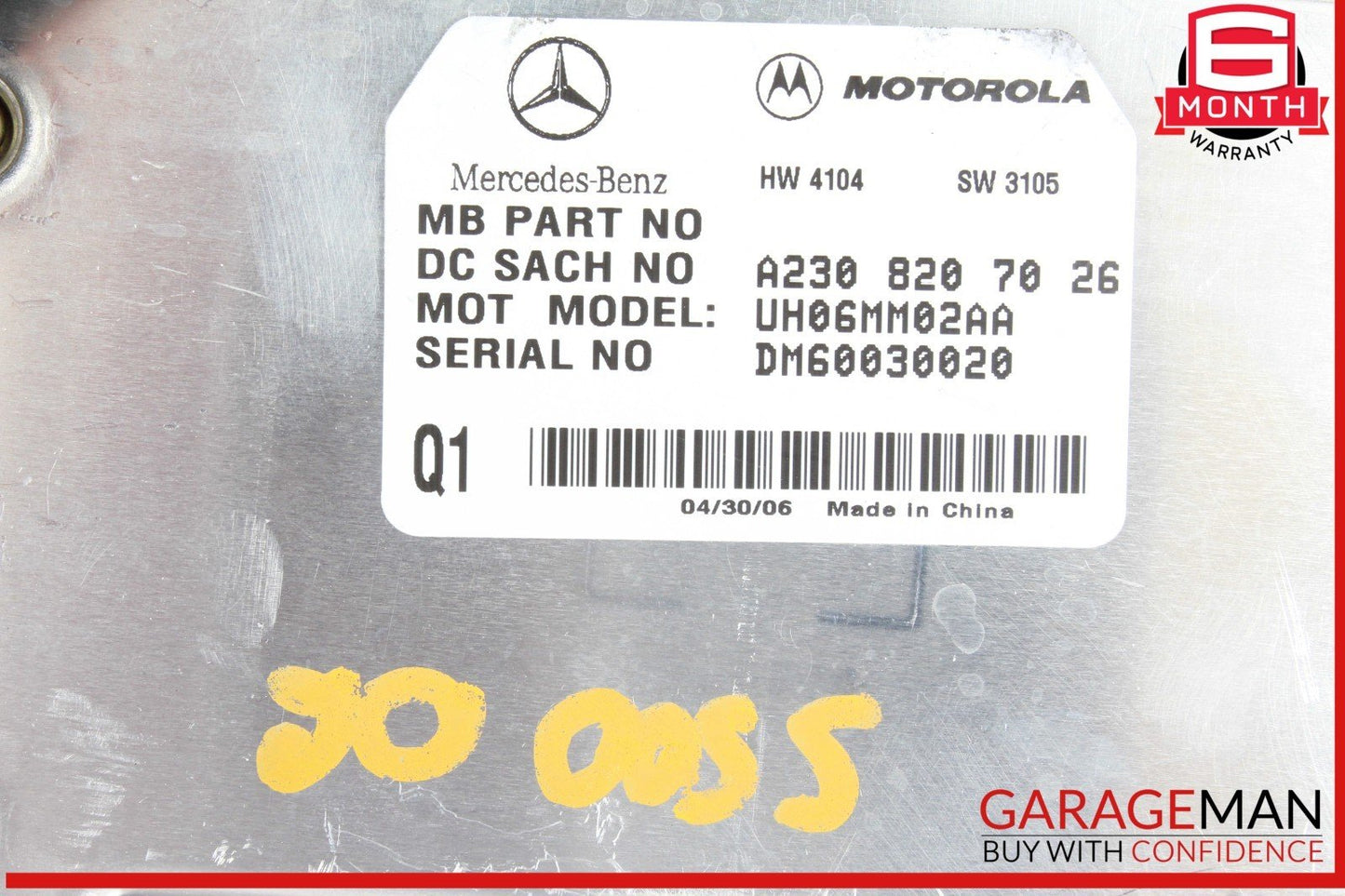06-12 Mercedes W220 S500 4MATIC Communication Control Module 2308207026 OEM