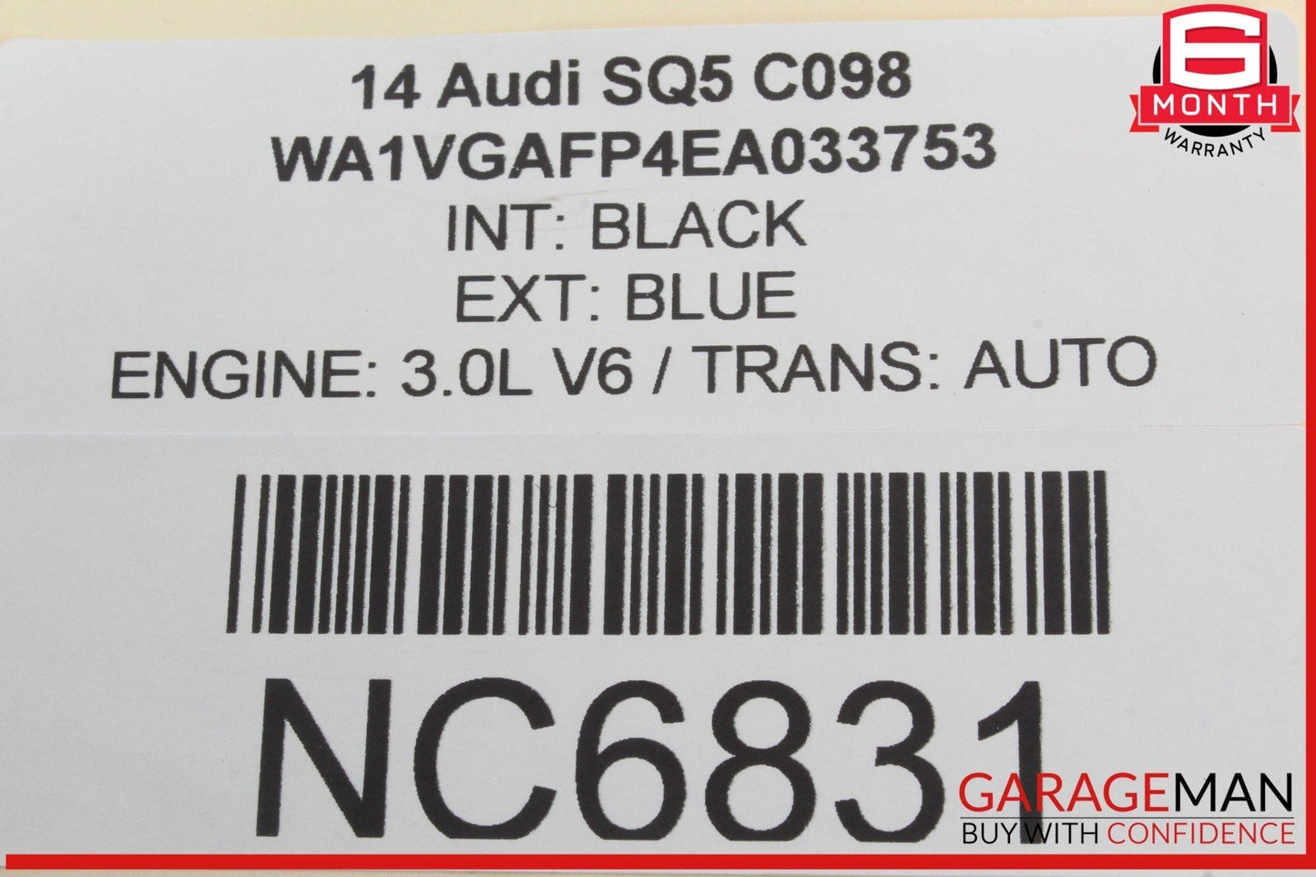 14-17 Audi SQ5 Front Right Passenger Side Door Lock Latch Actuator 8J1837016D