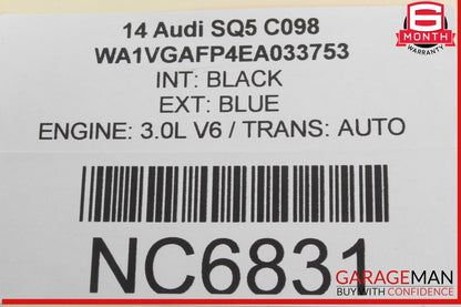 14-17 Audi SQ5 Front Right Passenger Side Door Lock Latch Actuator 8J1837016D