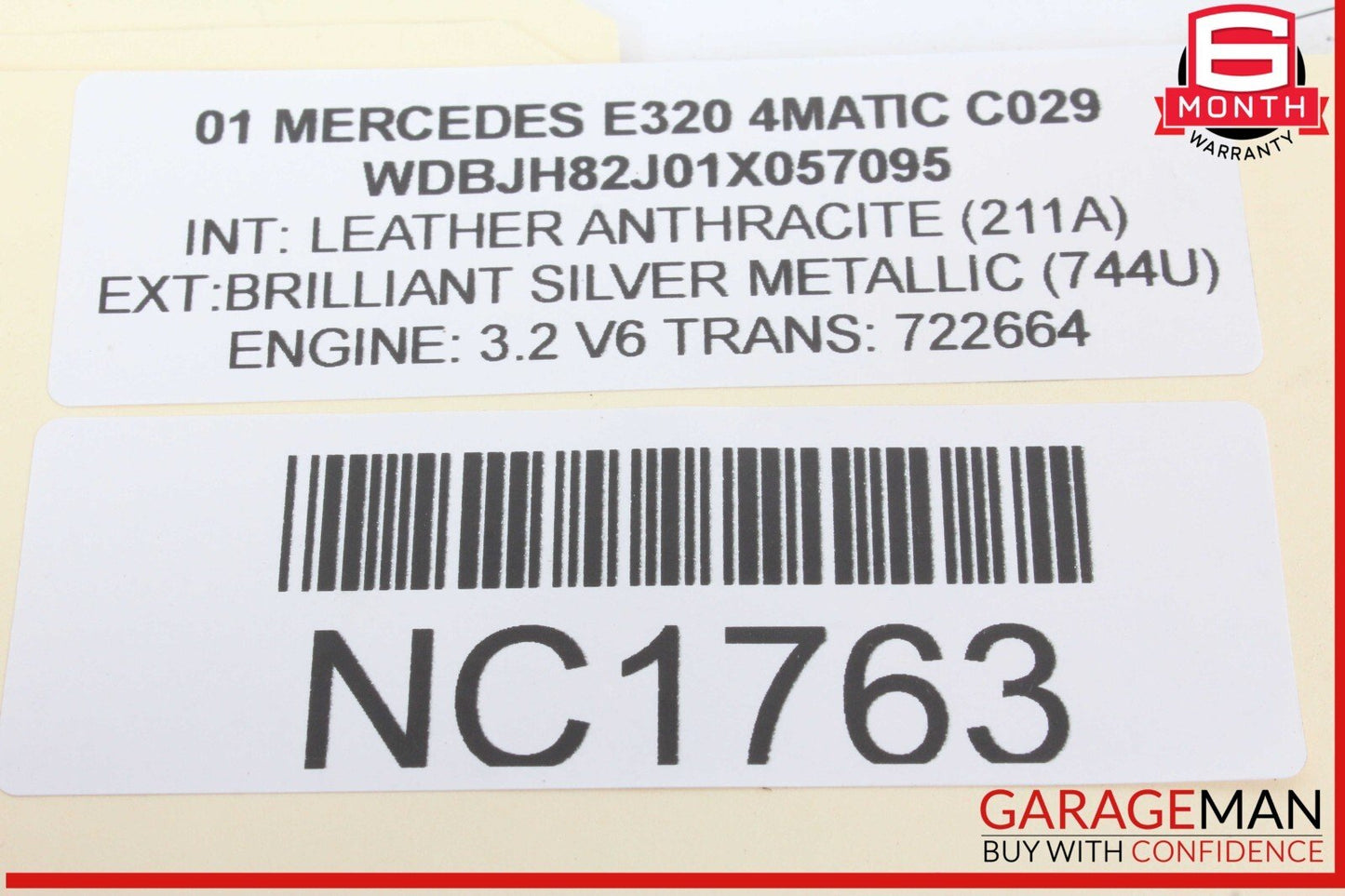 96-02 Mercedes W210 E320 4MATIC Rear Left Driver Side Exterior Door Handle OEM