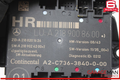 08-18 Mercedes W212 E350 C350 CLS550 Rear Right Side Door Control Module Unit