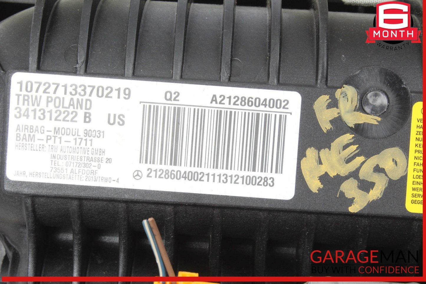 14-16 Mercedes W212 E350 E550 Front Right Side Dashboard Dash Airbag OEM