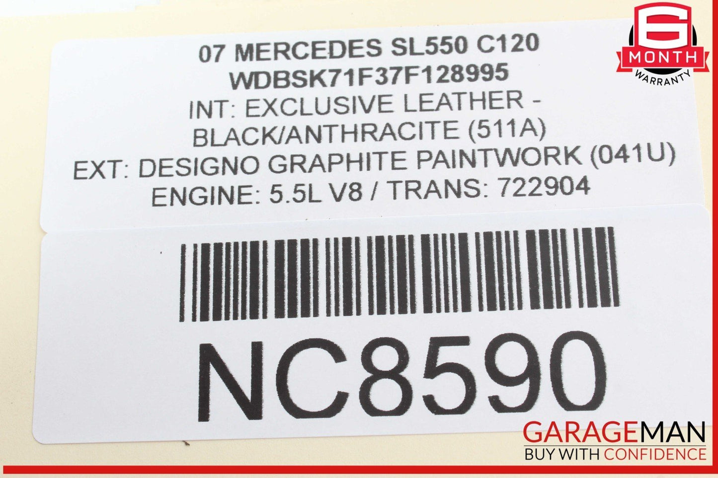 03-12 Mercedes R230 SL550 SL55 AMG Front Right Under Seat Control Module Unit