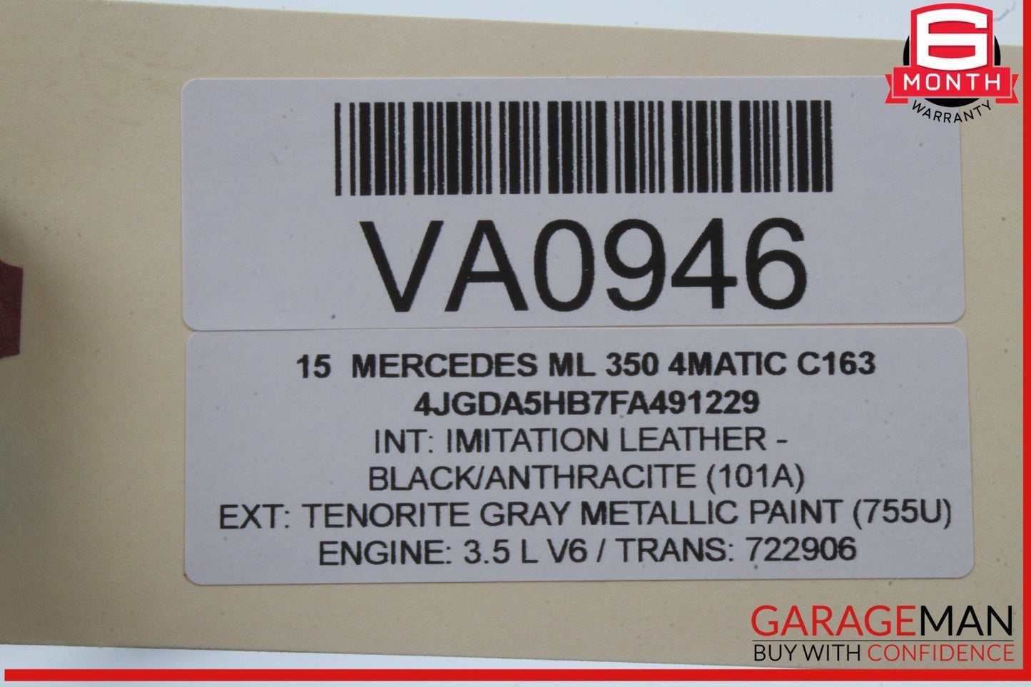 06-19 Mercedes W166 ML350 4MATIC Rear Glass Windshield Wiper Motor 2518200042